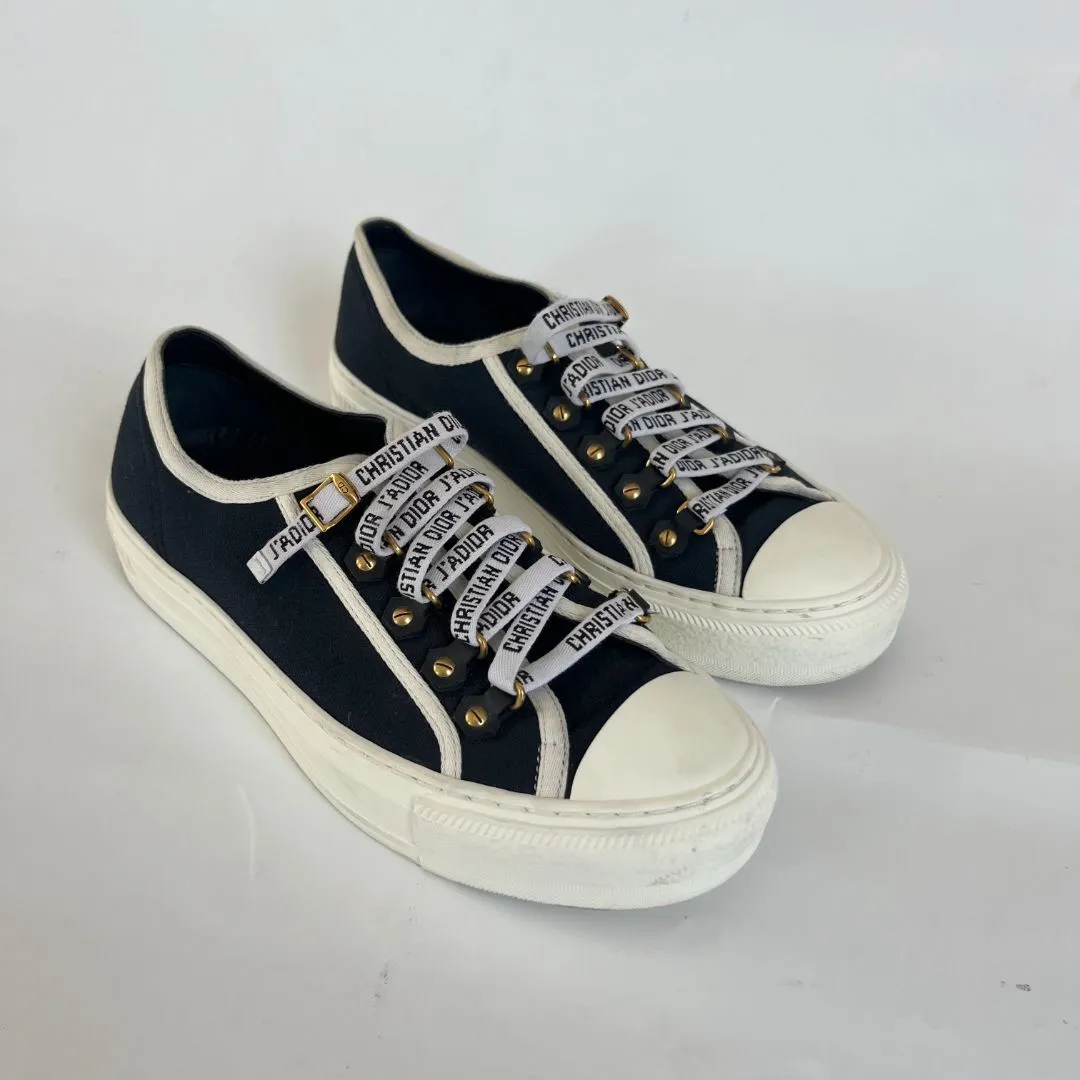 Dior Canvas Trim Walk'N'Dior Low Top Sneakers, 37