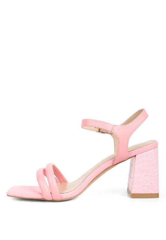 Edyta Ankle Strap Block Heel Sandals