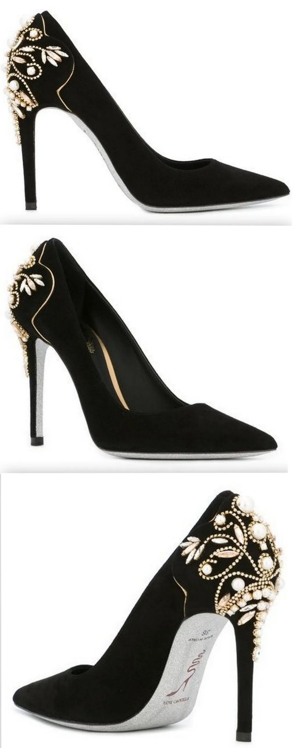 Embellished Heel Pumps