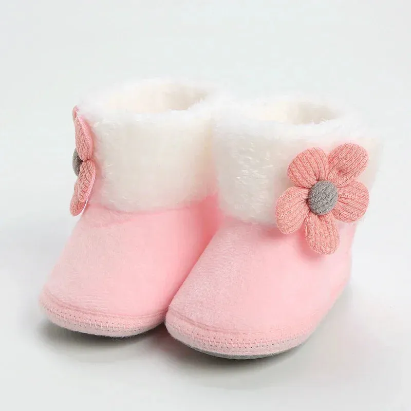 Flower Design Comfortable Baby Snow Booties