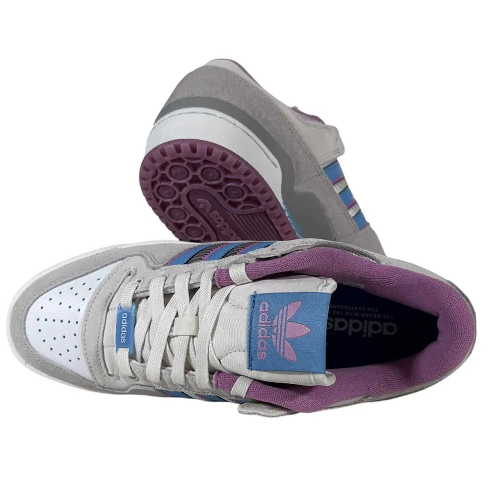 Forum 84 Low Adidas Skateboarding Gray Lavender Ice Blue Leather Shoes Footwear