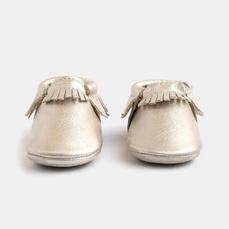 Freshly Picked Mini Sole Platinum Moccasins