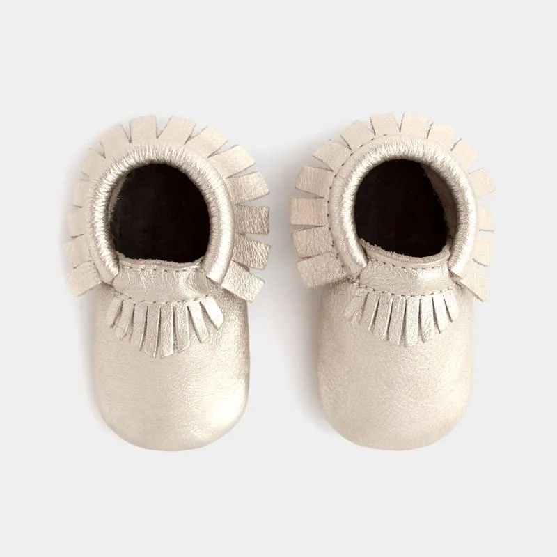 Freshly Picked Mini Sole Platinum Moccasins