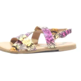 George Flat Sandals Leather Multicolour Colour For Kids