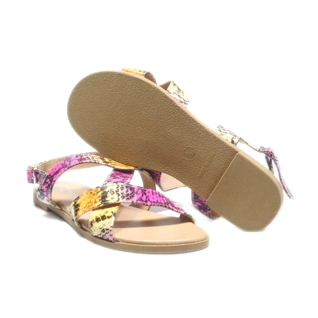 George Flat Sandals Leather Multicolour Colour For Kids