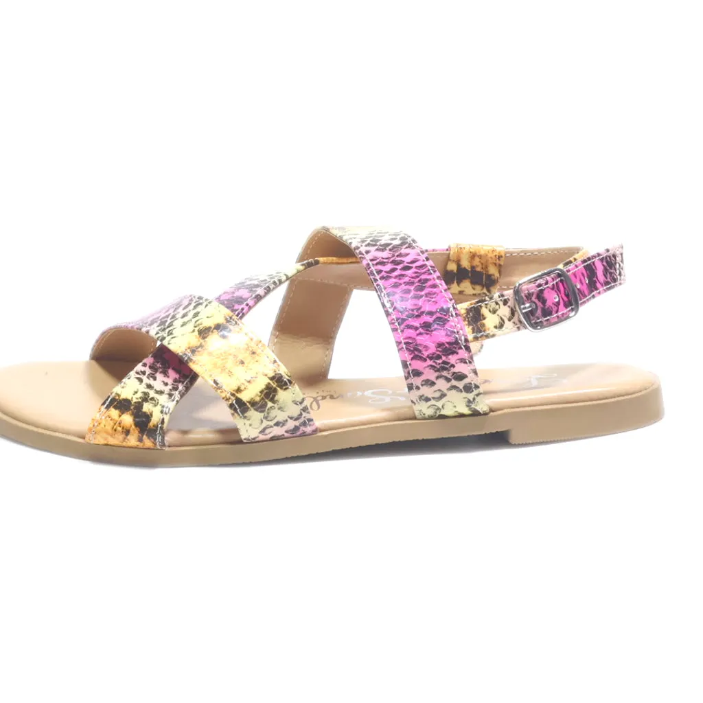 George Flat Sandals Leather Multicolour Colour For Kids