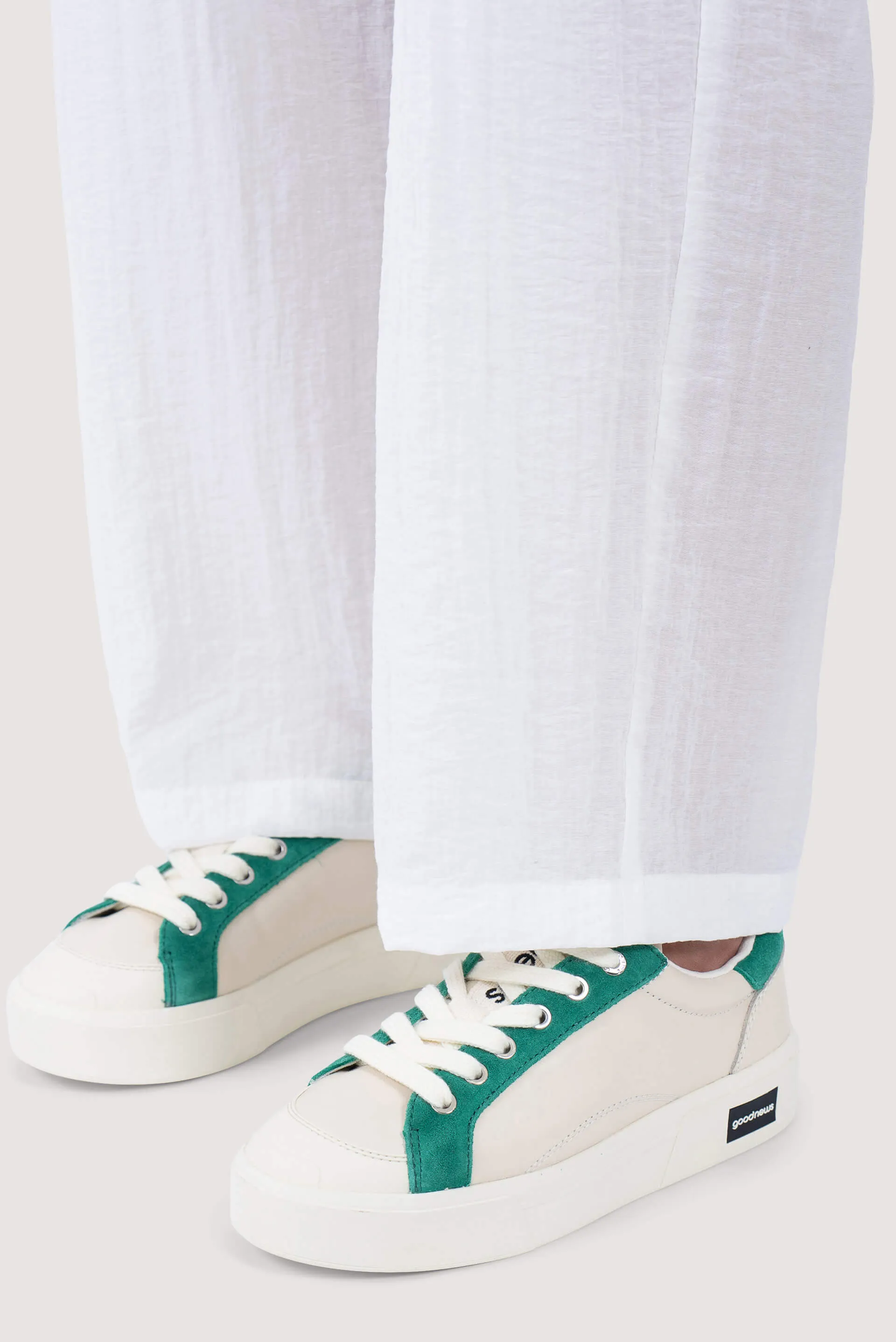 Green And White Opal Low Top Sneaker