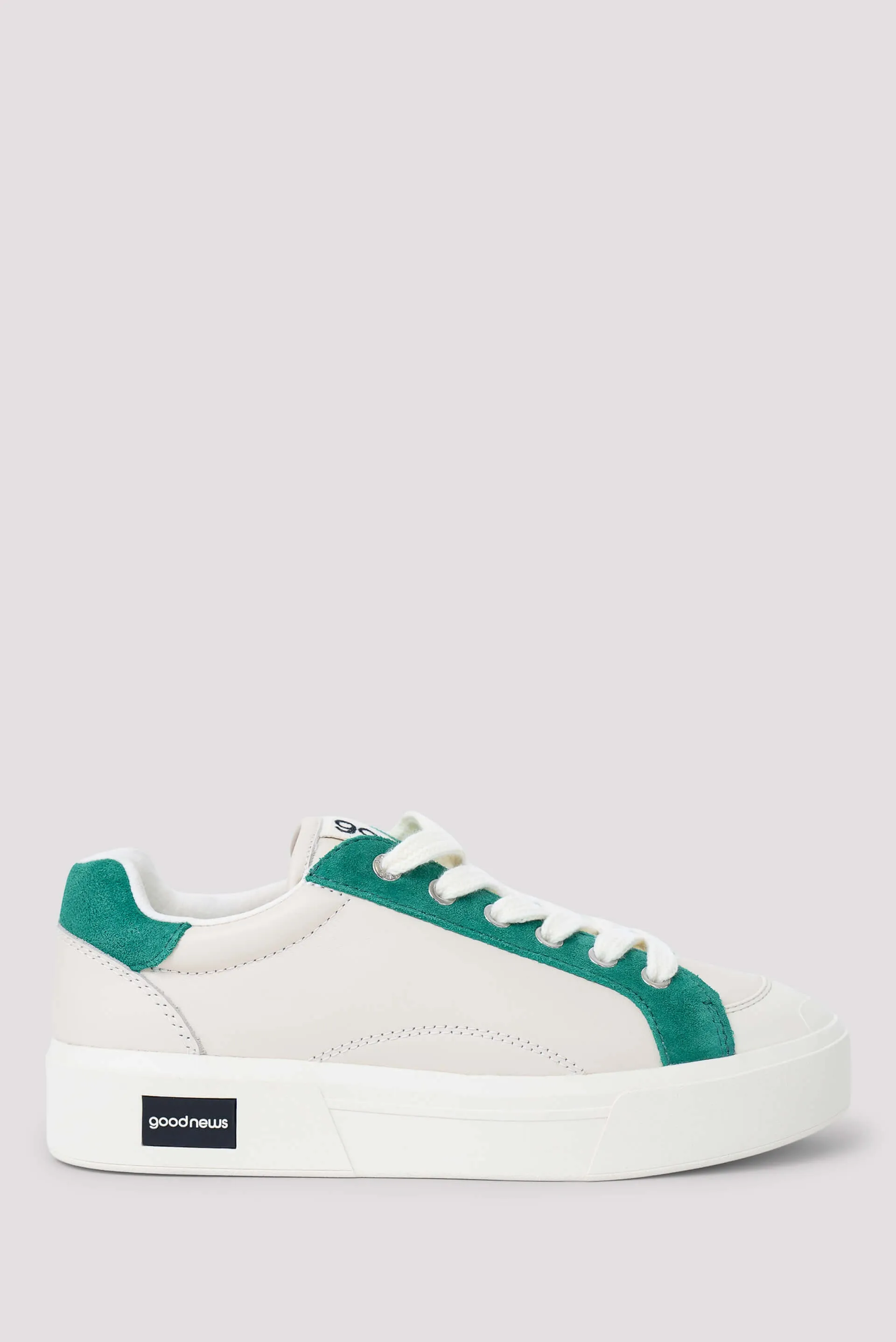 Green And White Opal Low Top Sneaker