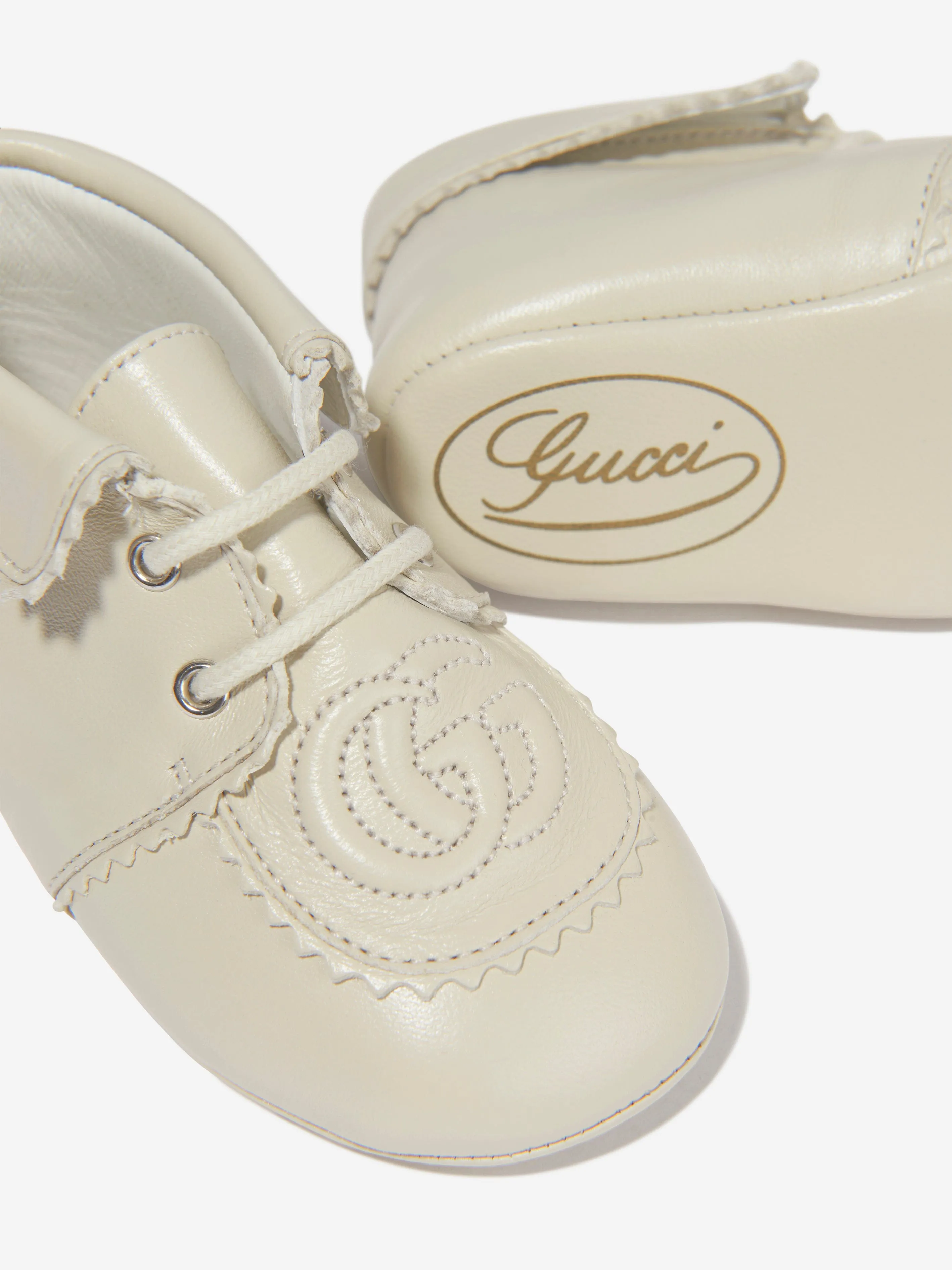 Gucci Baby Leather GG Logo Booties