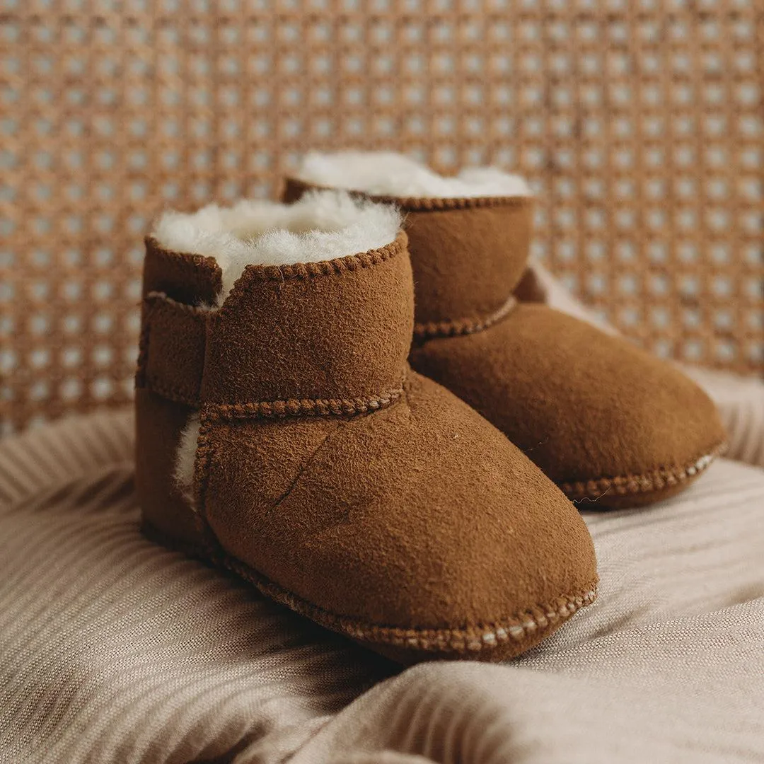 Heitmann Lambskin Booties - Camel