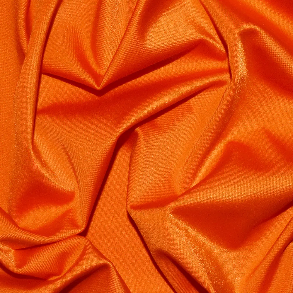 Intensity Orange Famous Maker Solid Stretch Tricot Swimwear Fabric