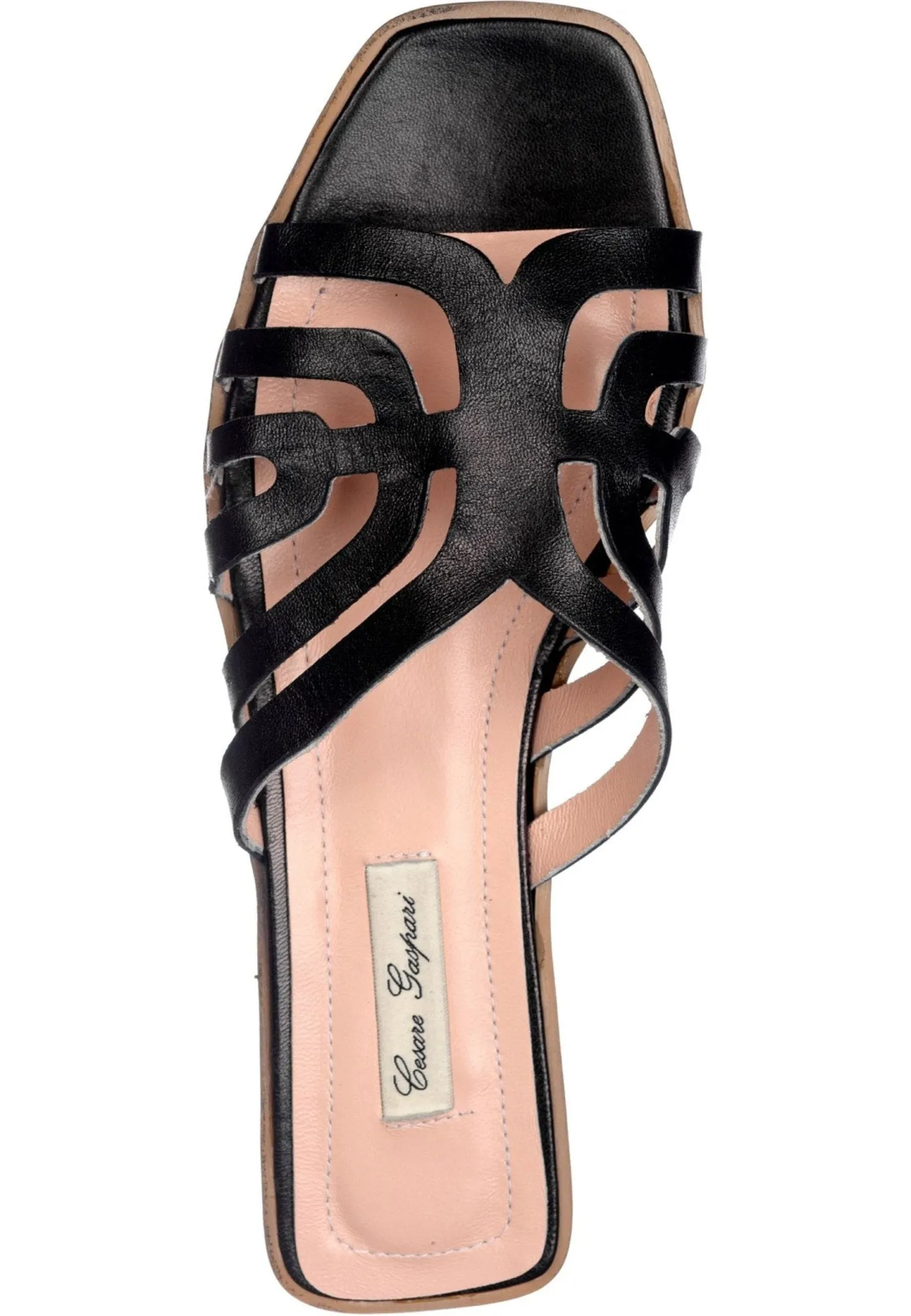 Laser Cut Sandals - Black