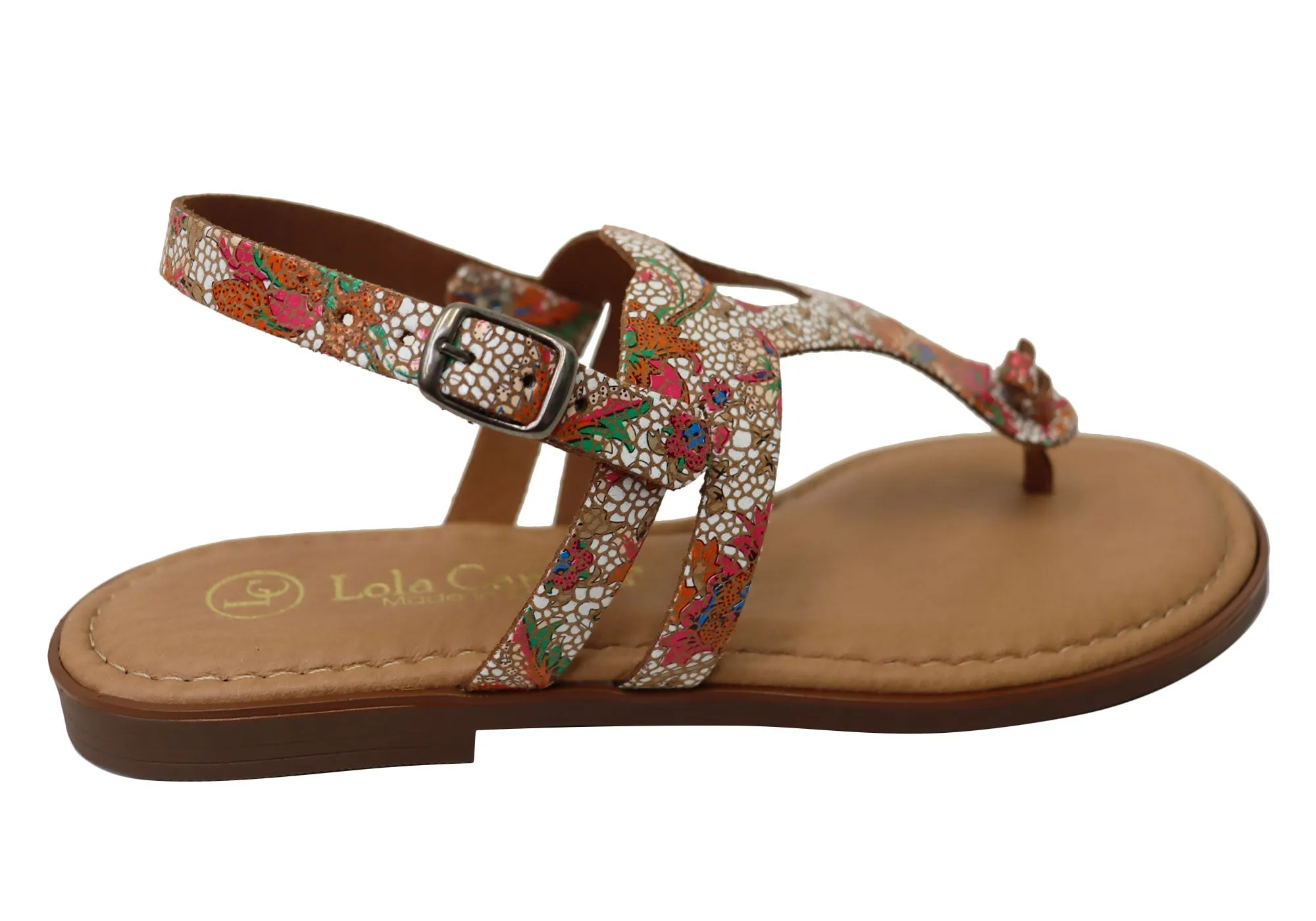 Lola Canales Cidney Womens Comfortable Leather Sandals Made In Spain