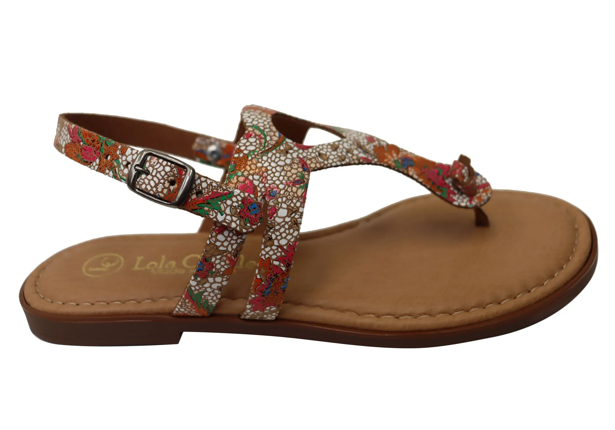 Lola Canales Cidney Womens Comfortable Leather Sandals Made In Spain