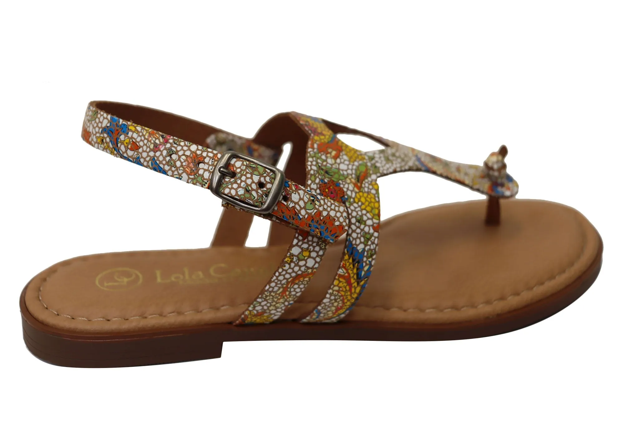 Lola Canales Cidney Womens Comfortable Leather Sandals Made In Spain