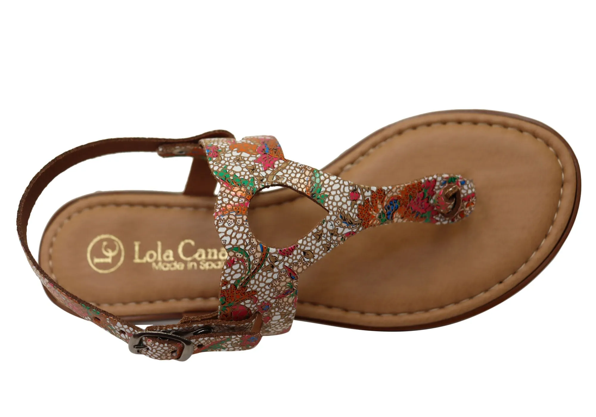 Lola Canales Cidney Womens Comfortable Leather Sandals Made In Spain