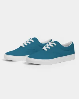 Medium Dark Cyan Men's Canvas Sneakers | Men's | Medium Dark Pure Cyan | C100M0Y0K60