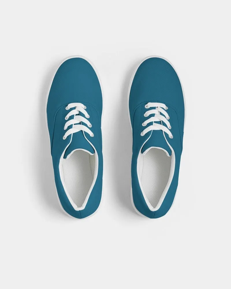 Medium Dark Cyan Men's Canvas Sneakers | Men's | Medium Dark Pure Cyan | C100M0Y0K60