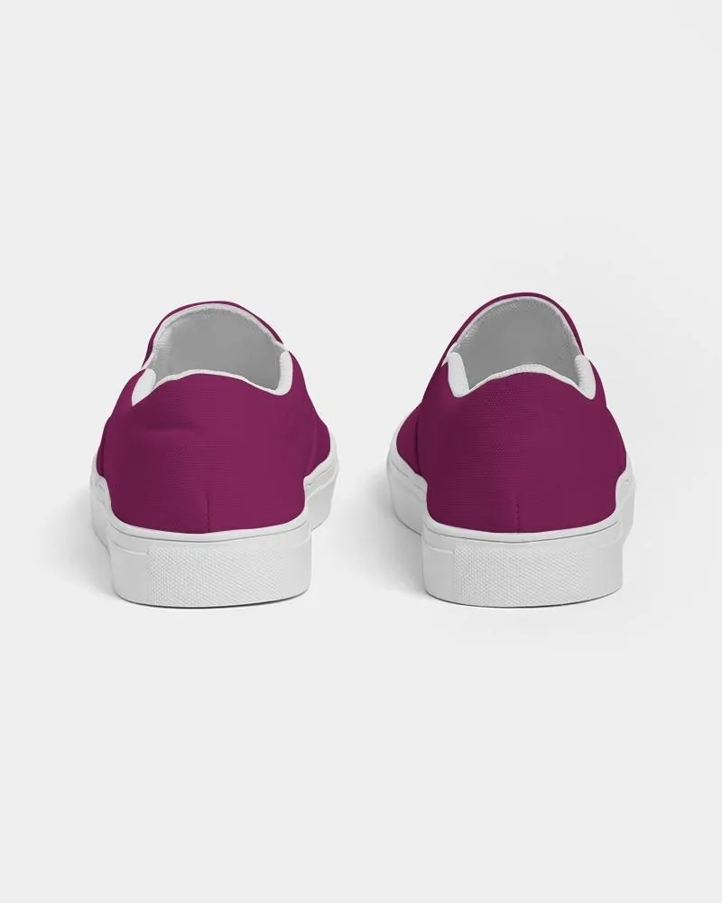 Medium Dark Magenta Slip-On Canvas Sneakers | Women's | Medium Dark Pure Magenta | C0M100Y0K60