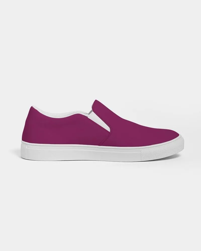 Medium Dark Magenta Slip-On Canvas Sneakers | Women's | Medium Dark Pure Magenta | C0M100Y0K60