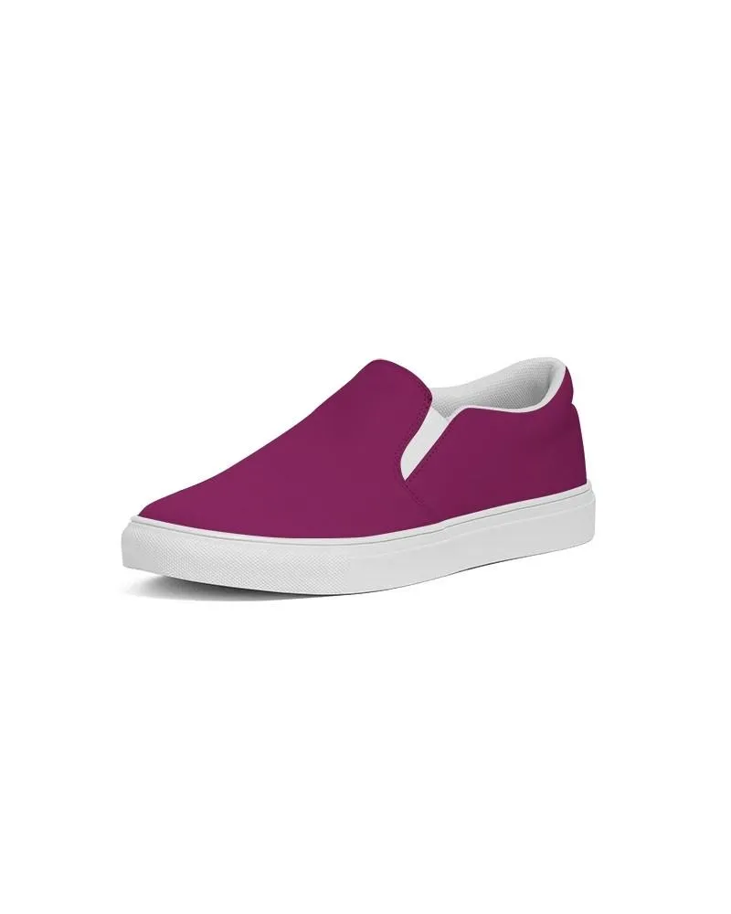 Medium Dark Magenta Slip-On Canvas Sneakers | Women's | Medium Dark Pure Magenta | C0M100Y0K60