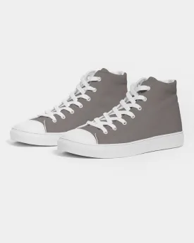 Medium Dark Red Brown Women's High-top Canvas Sneakers | Women's | Medium Dark Pale Red Brown | C0M10Y10K60