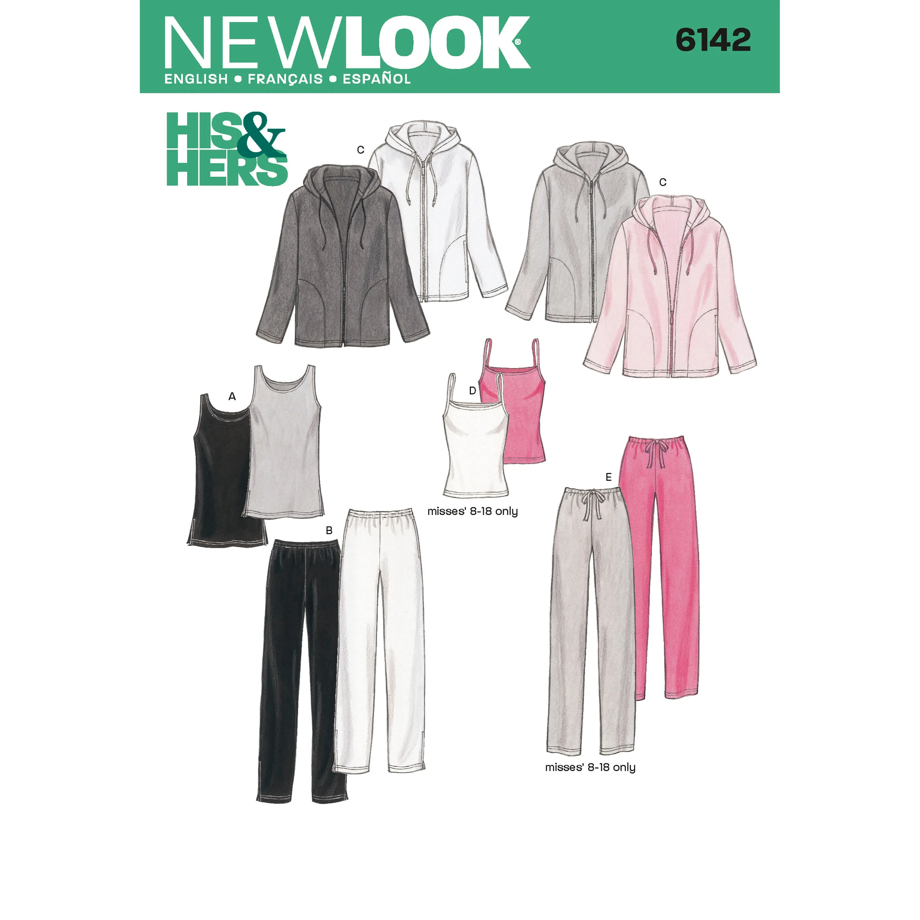 Miss/Men Separates - New Look Sewing Pattern N6142