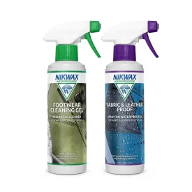 Nikwax Footwear Cleaning Gel/Fabric & Leather Proof Spray