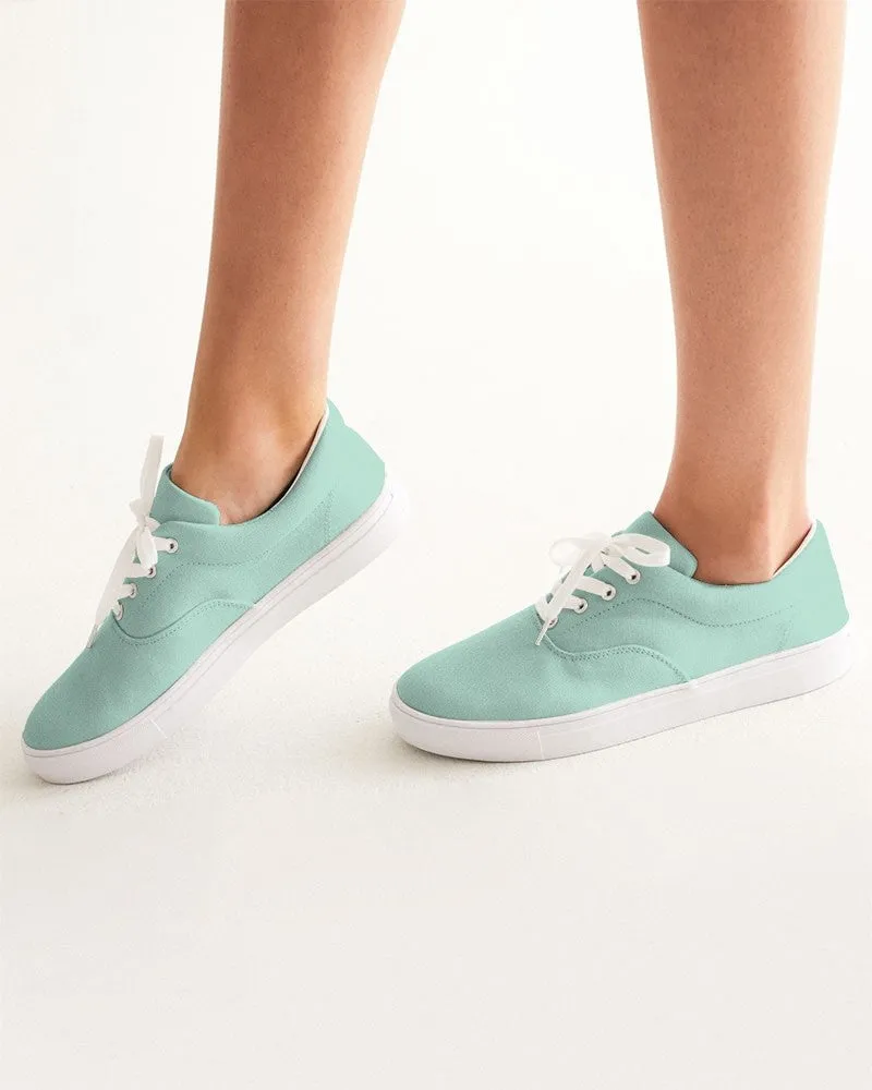 Pale Pastel Cool Green Women's Canvas Sneakers | Women's | Bright Pale Pastel Cool Green | C30M0Y22K0