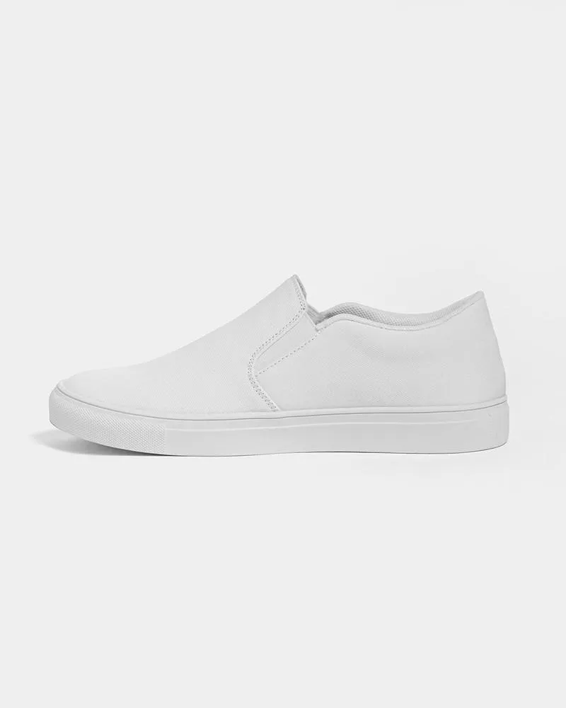 Pale White Slip-On Canvas Sneakers | Women's | White | C0M0Y0K0