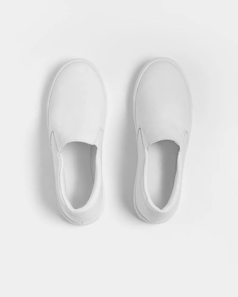 Pale White Slip-On Canvas Sneakers | Women's | White | C0M0Y0K0