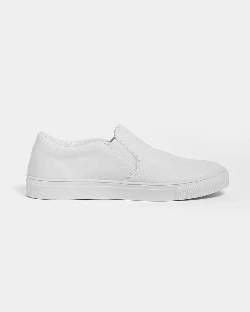 Pale White Slip-On Canvas Sneakers | Women's | White | C0M0Y0K0