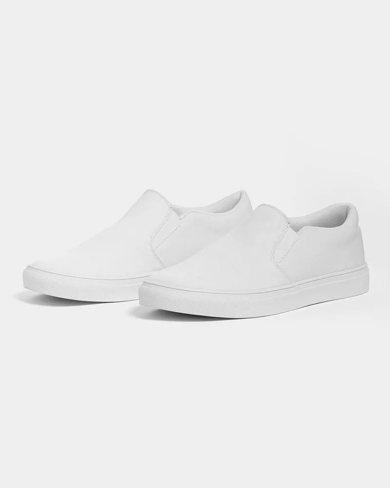 Pale White Slip-On Canvas Sneakers | Women's | White | C0M0Y0K0