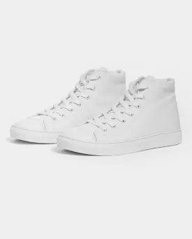 Pale White Women's High-top Canvas Sneakers | Women's | White | C0M0Y0K0