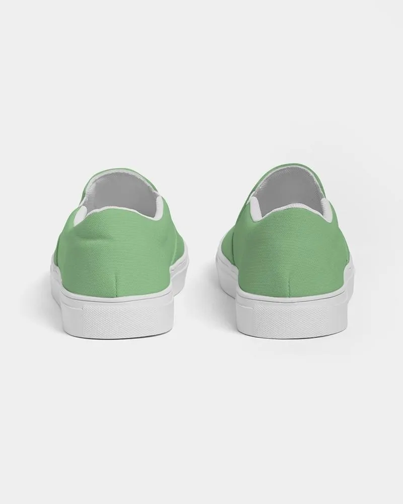 Pastel Green Slip-On Canvas Sneakers | Men's | Bright Pastel Green | C45M0Y60K0