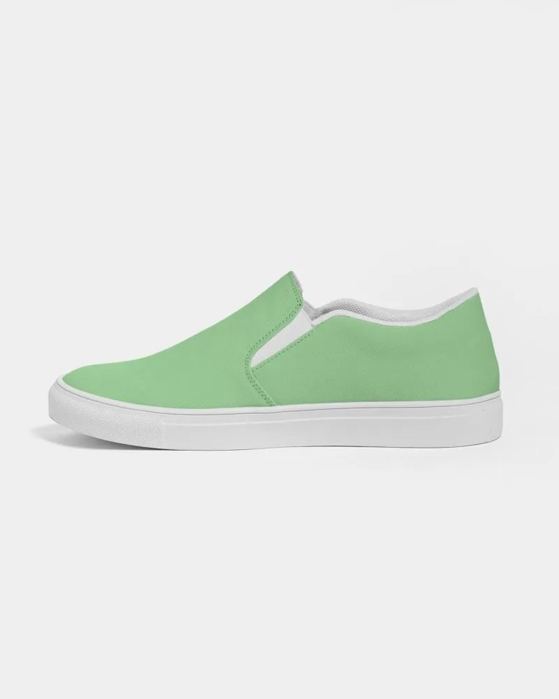 Pastel Green Slip-On Canvas Sneakers | Men's | Bright Pastel Green | C45M0Y60K0