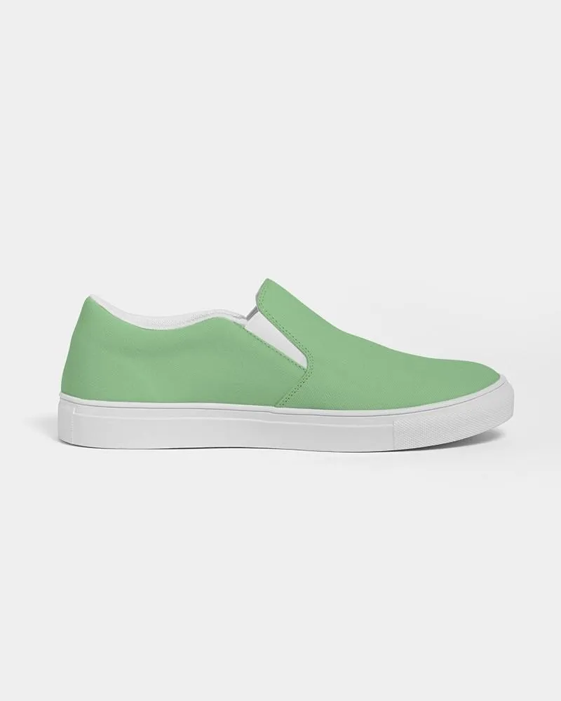 Pastel Green Slip-On Canvas Sneakers | Men's | Bright Pastel Green | C45M0Y60K0