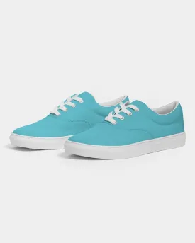 Pastel Warm Cyan Men's Canvas Sneakers | Men's | Bright Pastel Warm Cyan | C60M0Y15K0