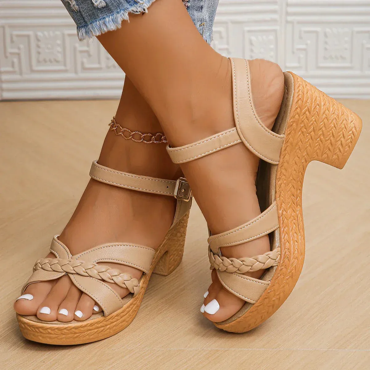 Sadie™ | Trendy Supportive Mid-Heel Platform Sandals