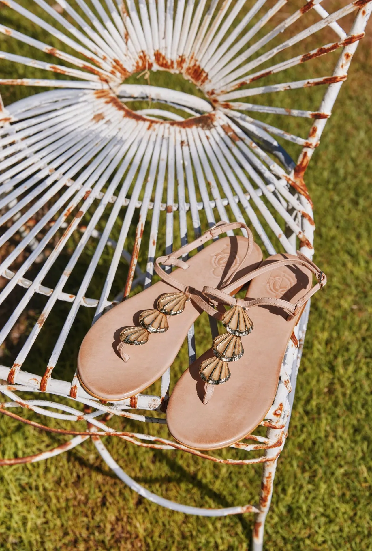 Seashells & Leather Sandals