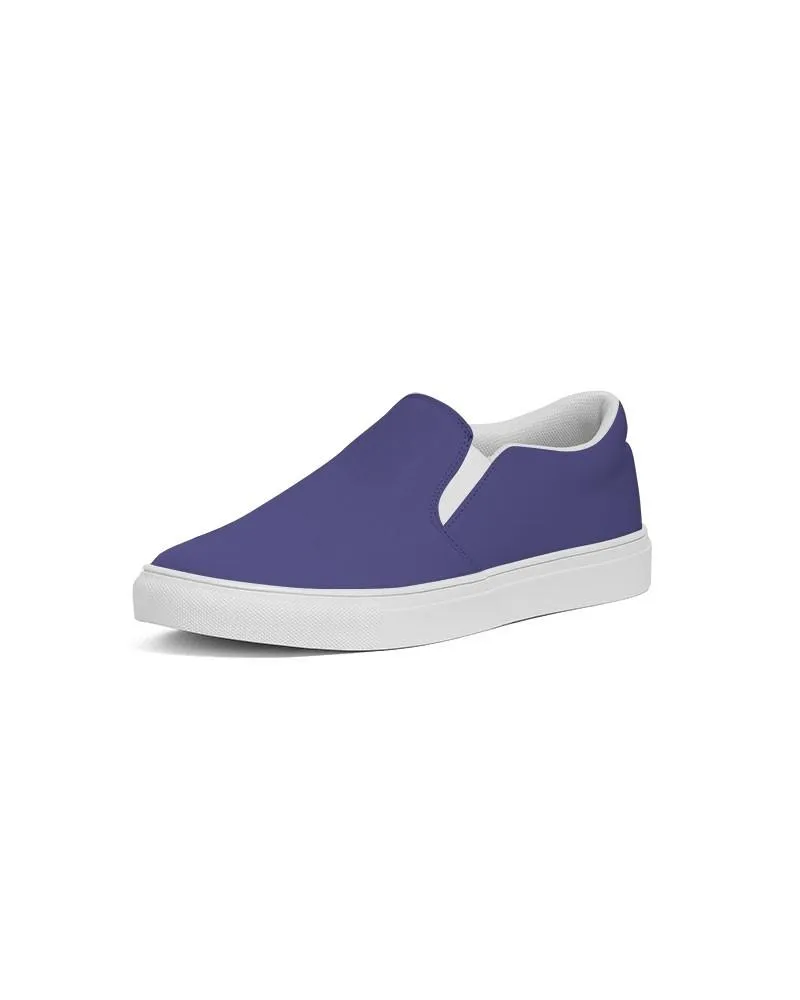 Shaded Midtone Blue Slip-On Canvas Sneakers | Women's | C80M80Y0K30