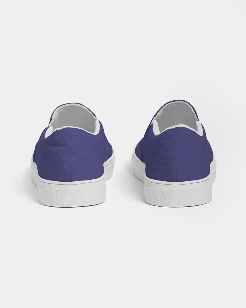 Shaded Midtone Blue Slip-On Canvas Sneakers | Women's | C80M80Y0K30