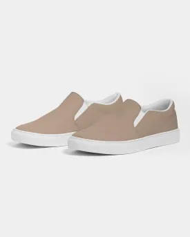 Shaded Pale Pastel Orange Brown Slip-On Canvas Sneakers | Men's | C0M22Y30K30