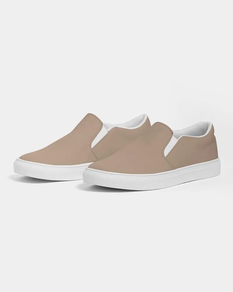 Shaded Pale Pastel Orange Brown Slip-On Canvas Sneakers | Men's | C0M22Y30K30