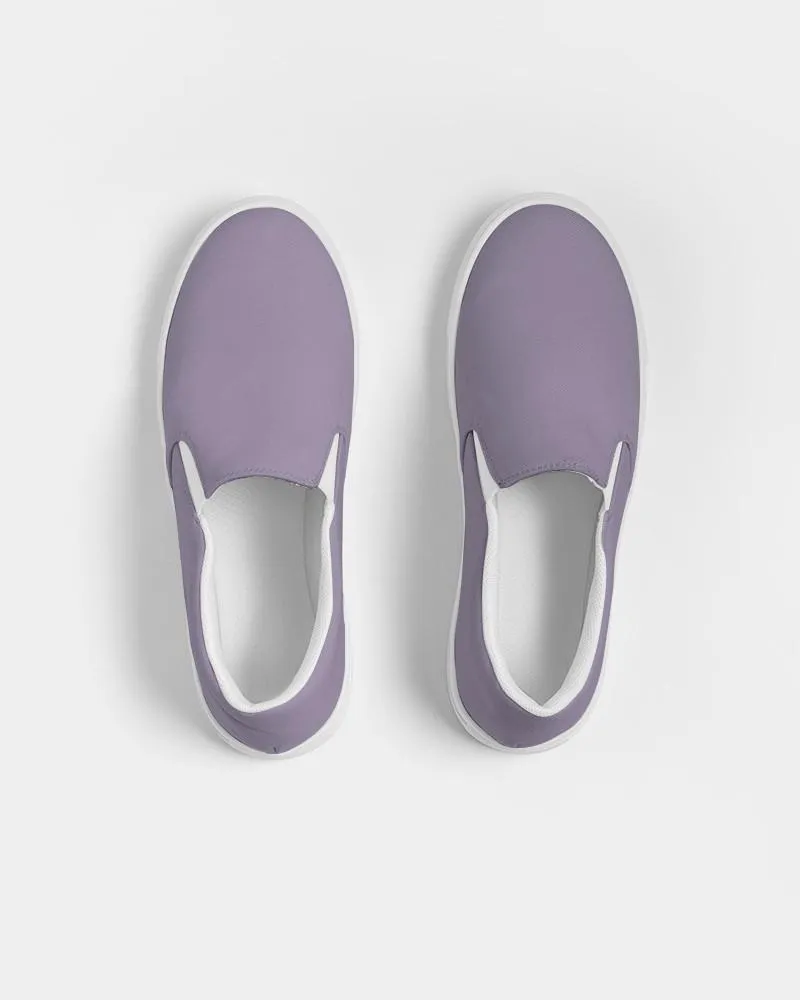 Shaded Pale Pastel Violet Gray Slip-On Canvas Sneakers | Men's | C22M30Y0K30