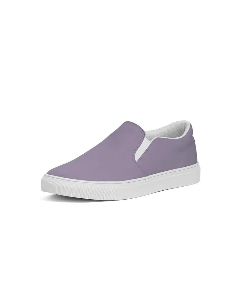 Shaded Pale Pastel Violet Gray Slip-On Canvas Sneakers | Men's | C22M30Y0K30