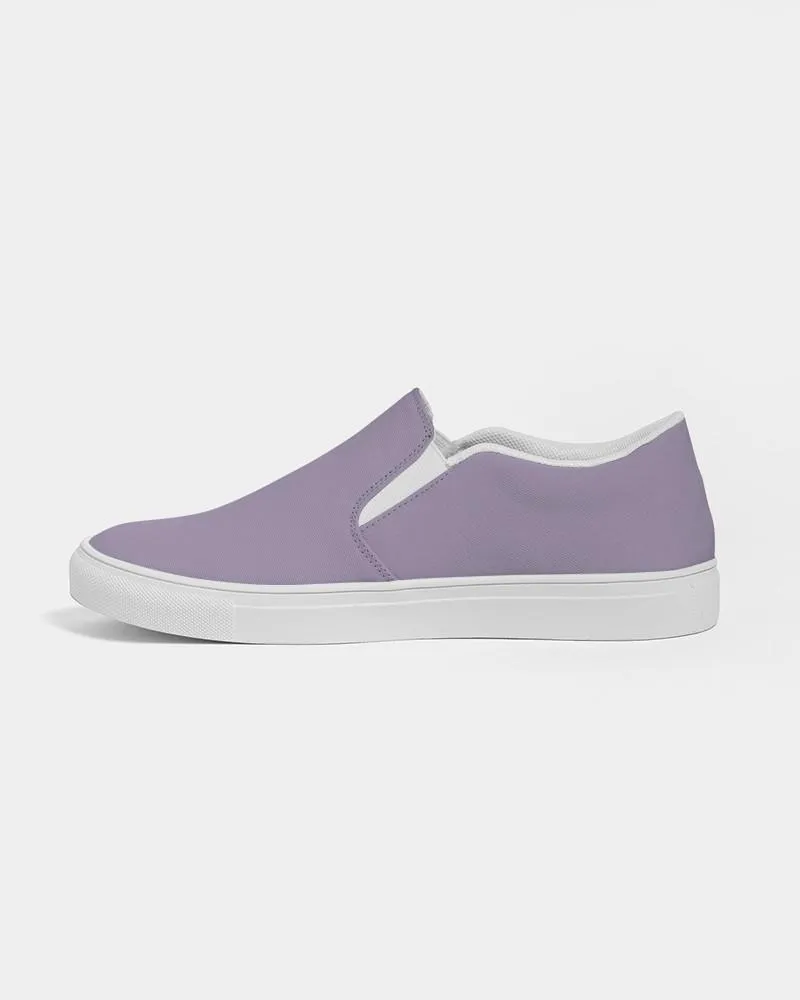 Shaded Pale Pastel Violet Gray Slip-On Canvas Sneakers | Men's | C22M30Y0K30