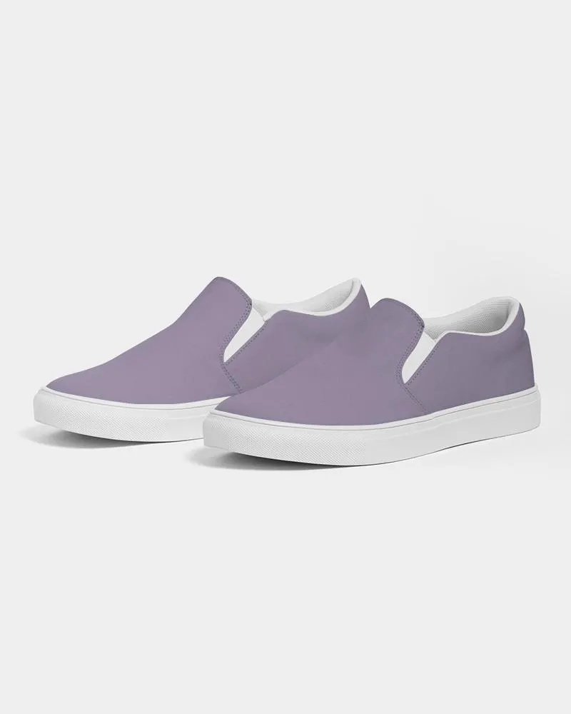 Shaded Pale Pastel Violet Gray Slip-On Canvas Sneakers | Men's | C22M30Y0K30