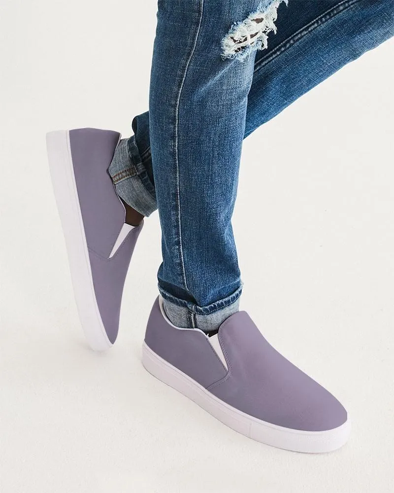 Shaded Pale Pastel Violet Gray Slip-On Canvas Sneakers | Men's | C22M30Y0K30