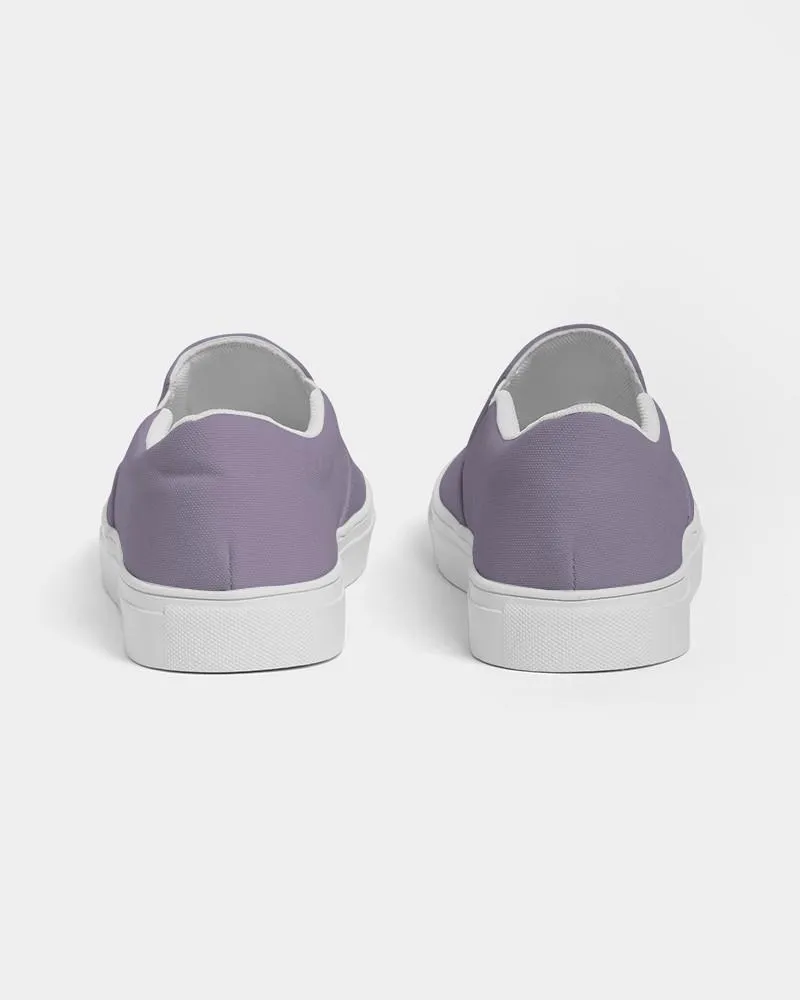 Shaded Pale Pastel Violet Gray Slip-On Canvas Sneakers | Men's | C22M30Y0K30